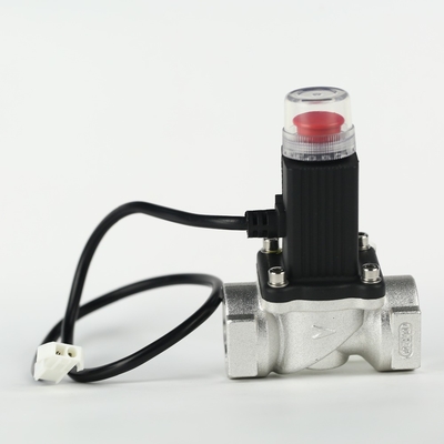 Gas automatic shut off valve DN15 for 1/2" pipeline working with kitchen gas leak detector