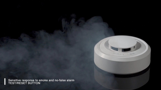 Mains powered hardwired wireless interconnected interlinked two different types of industrial smoke alarms detectors system