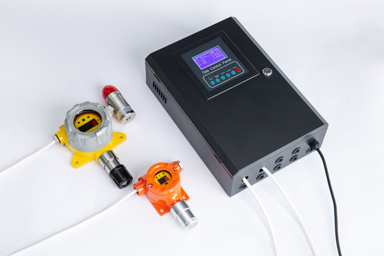 Gas detector control panel with 4 zones and alarm for chemical industry
