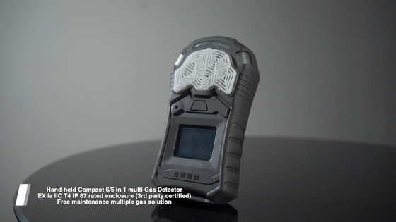 Handheld gas detector multi gas monitoring detector for lel,oxygen,h2s,co and co2 with IP67 replace gas sensor freely